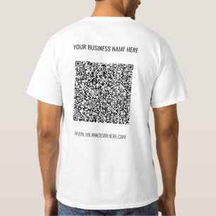 Votre T-Shirt d'affaires avec QR Code et Texte Per