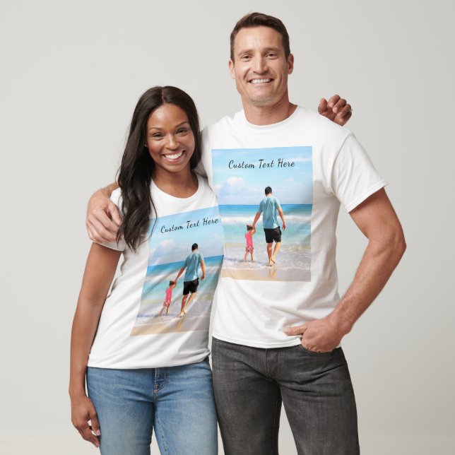 Votre T-shirt Photos favorites avec texte personna (Unisexe)