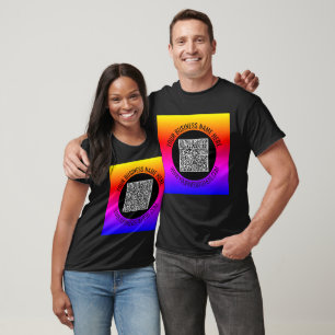 Votre T-shirt professionnel Code QR Exemple de tex