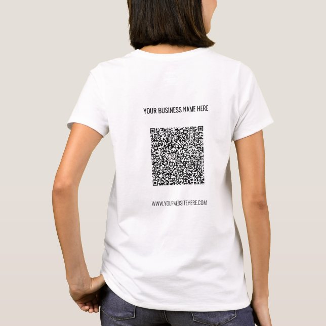Votre T-shirt professionnel QR Code et texte perso (Dos)