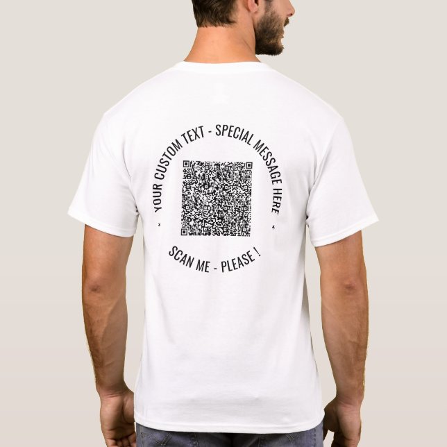 Votre T-Shirt promotionnel QR Code et texte profes (Dos)