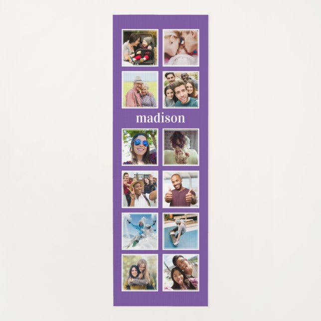 VOTRE tapis de yoga de photos, de nom et de (Devant)