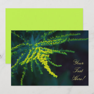 Votre texte Fleur jaune Fougère verte Invitation