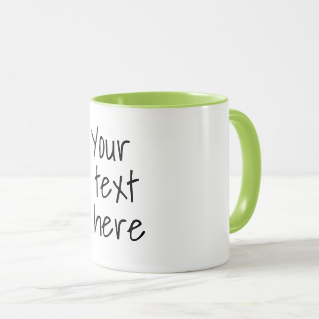 Votre texte ici, tasse personnalisable (Devant droit)
