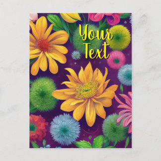 Votre texte personnalisé Fleurs mixtes 14 Modèle
