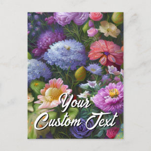 Votre texte personnalisé Fleurs mixtes 25 Modèle