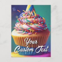 Votre texte personnalisé Joyeux Modèle Cupcake d'a