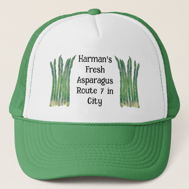 Votre texte sur des casquettes d'asperges personna (Devant)