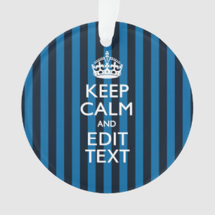 Votre texte sur Garder Calme Bleu Stripes
