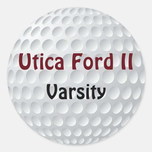 Votre texte sur Stickers Ball Round Golf (Devant)