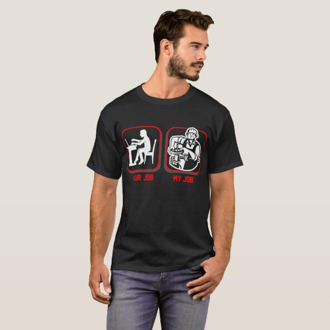 Votre travail mon T-shirt de profession de (Devant entier)