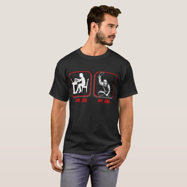 Votre travail mon T-shirt de profession de coupeur (Devant entier)