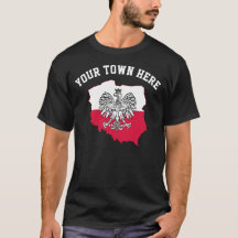 Votre ville ici Polonais Fierté T-shirt