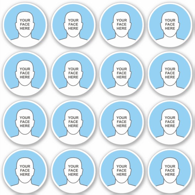 Votre visage dans l'ensemble de stickers Cercle (Devant)