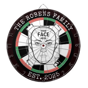 Votre visage ici Cible de fléchettes