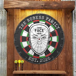 Votre visage ici Cible de fléchettes