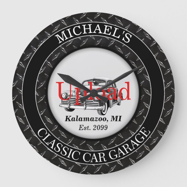 Votre voiture classique Photo Télécharger Horloge  (Recto)