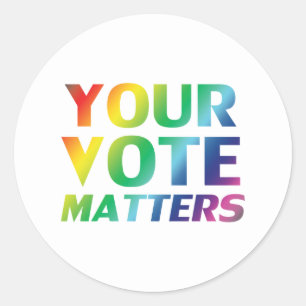 "votre vote compte" orgueil lgbtq lgbt autocollant