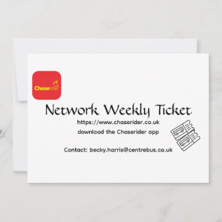 Voucher for competition to win bus tickets holiday card