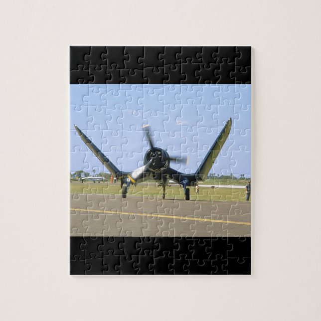 Vought F4U Corsair, Wings Unfolding_WWII Planes Jigsaw Puzzle (Vertical)