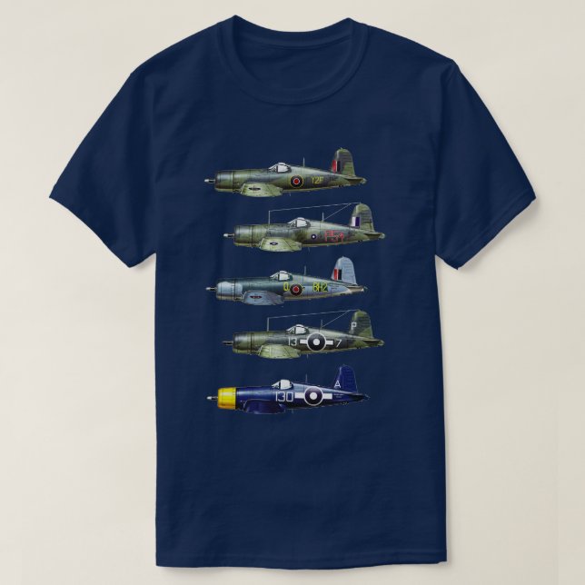 Vought F4U Corsair WWII Fighter plane T-Shirt (Design Front)