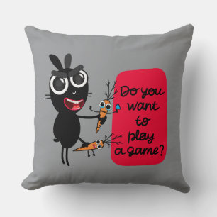 Voulez-vous jouer à un jeu ? Oreiller à lapin