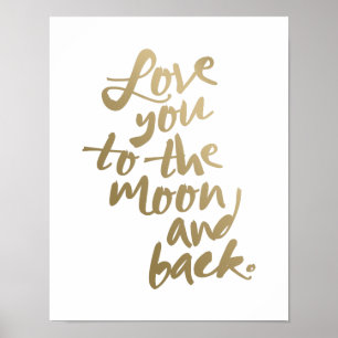 VOUS AIMEZ À LA LUNE 11x14''   TYPOGRAPHIE POSTER