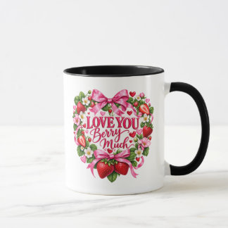 Vous aimez beaucoup les fraises Mug fraise | Rose 