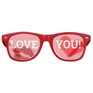 VOUS AIMEZ ! Coeur rétro Shades /Fun Party Lunette