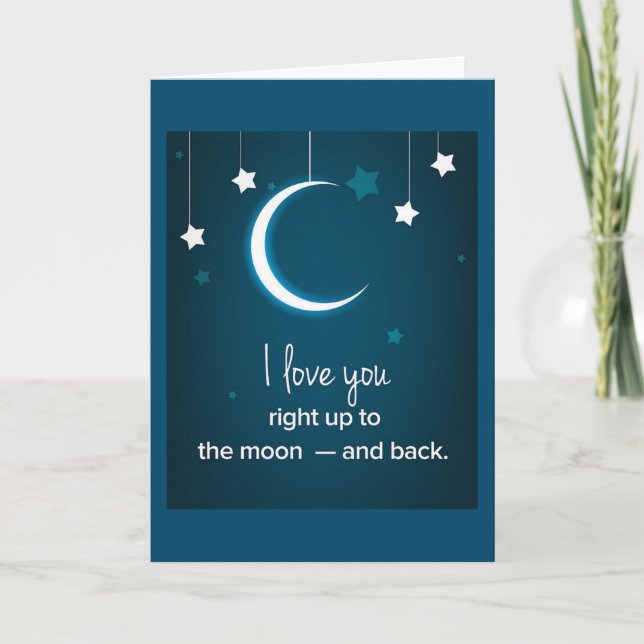 VOUS AIMEZ * SUR LA LUNE ET EN ARRIÈRE* CARTE ANNI (Devant)