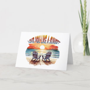 Vous Aimez Une Carte De Voeux Romantique Coucher D