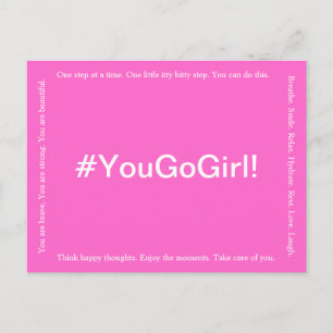 VOUS ALLEZ LA FILLE ! Carte postale Cancer du sein