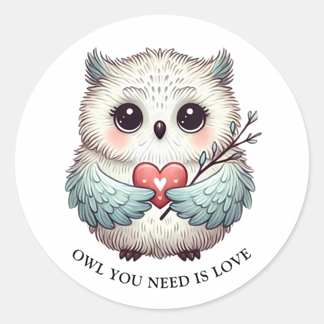 VOUS AVEZ BESOIN D'UN Sticker AMOUR Rond (Devant)
