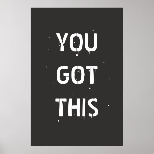 VOUS AVEZ CETTE Affiche Motivationnelle Noir & Bla (Devant)
