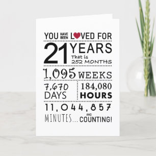 Vous Avez Été Aimé 21ème Carte Anniversaire