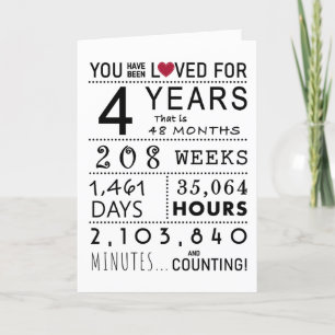 Vous Avez Été Aimé 4ème Carte Anniversaire