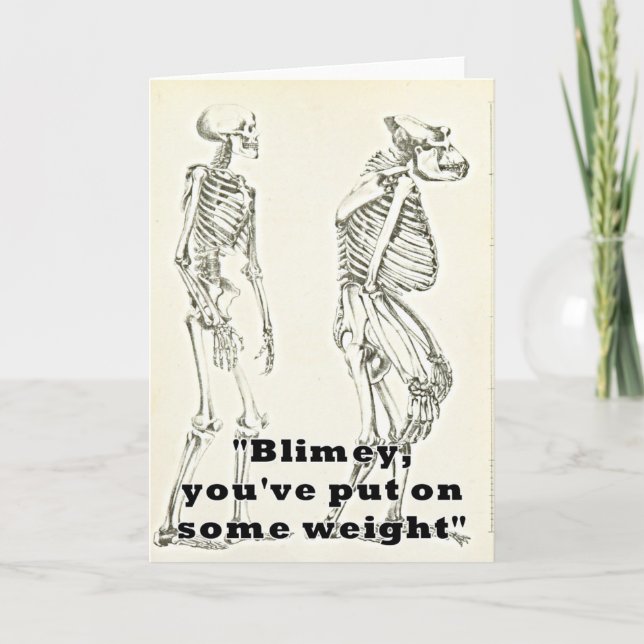 Vous avez mis sur le poids drôle carte de voeux Sk (Devant)