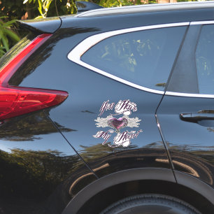 Vous Avez Mon Sticker En Vinyl Coupé Rose Coeur