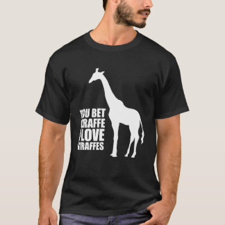 Vous avez parié le T-shirt de girafes d'amour de