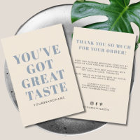 Vous avez une affaire de bon goût merci