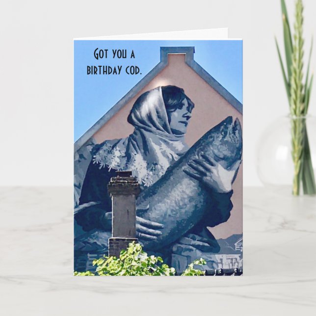 Vous avez une carte pliée de la morue d'anniversai (Devant)