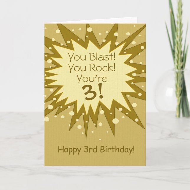 Vous Blast You Rock 3e carte de voeux anniversaire (Devant)