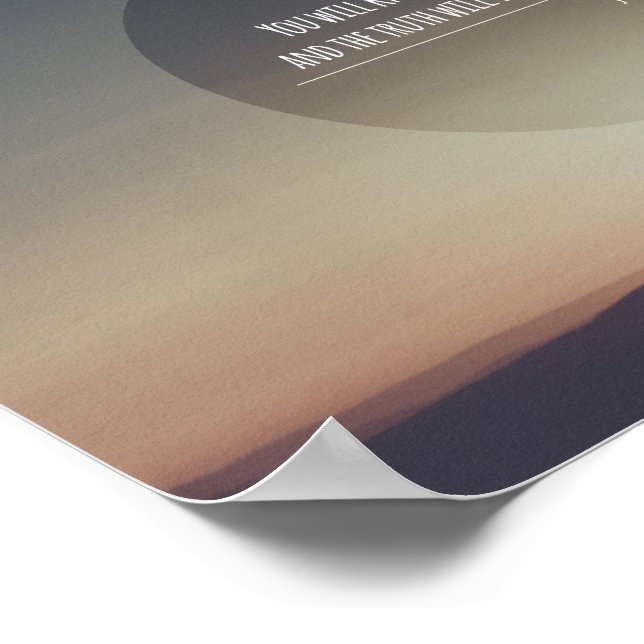 Vous connaîtrez la vérité Poster Jean 8:32 Verse (Coin)