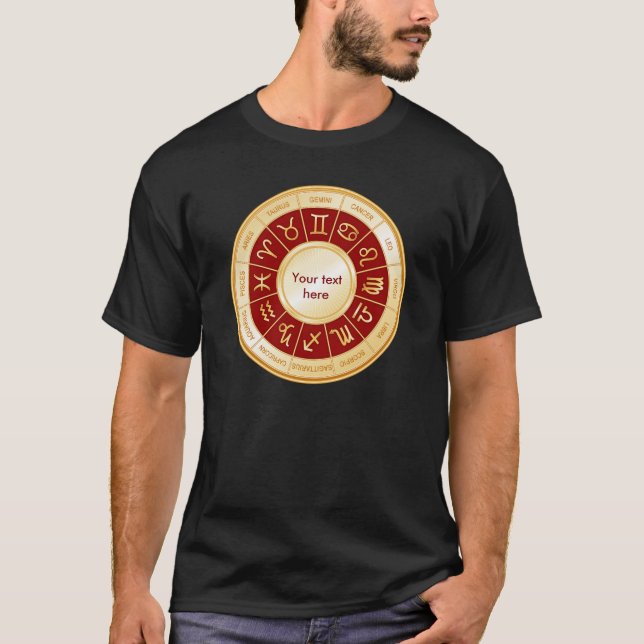 Vous Customiser Horoscope Mandala T-Shirt (Devant)