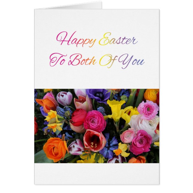 Vous deux Joyeux bouquet de fleur de printemps de  (Devant)