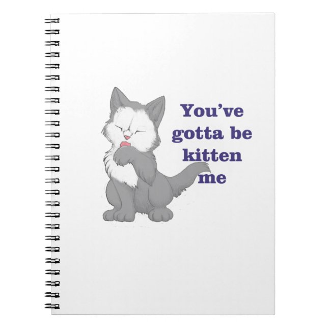 Vous devez être chaton je carnet (Devant)