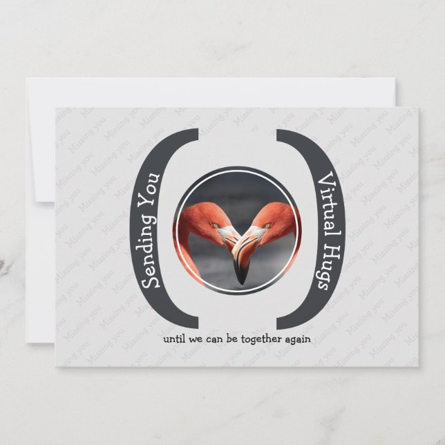 VOUS ENVOYER VIRTUAL HUGS Photo GRAY Carte de voeu (Devant)