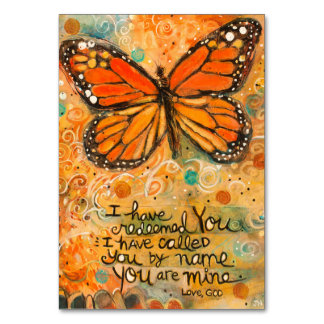 "Vous êtes à moi" Isaïe carte de prière avec papil