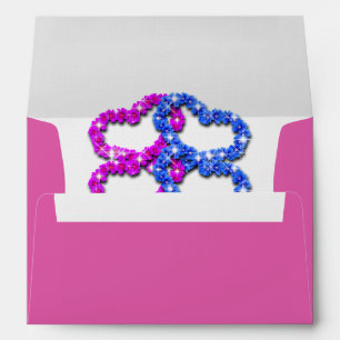 Vous êtes aimé Enveloppes roses et bleues