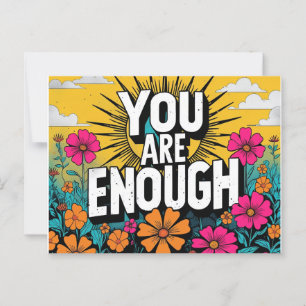 Vous Êtes Assez - Encouragement Carte Postale
